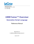 Generation Script Language Reference Manual