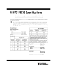 NI 6731/6733 Specifications