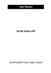 5K/6K Online UPS Uninterruptible Power Supply System User Manual