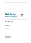 User Manual - DiskSorter