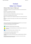 Notebook Online User`s Manual About this User`s