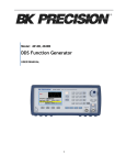 40014/4040B DDS Function Generator - User`s Manual