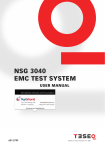 User Manual: Teseq NSG 3040 4kV Conducted