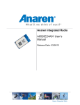 Anaren Integrated Radio A8520E24A91 User`s Manual
