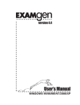 EXAMgen 4.4 User`s Manual (for Windows)