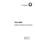 CPro-2000 Software Release Description - Alcatel