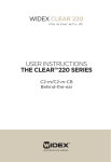 USER INSTRUCTIONS THE CLEAR™220 SERIES