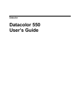 Datacolor 550 User`s Guide