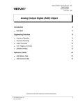 Analog Output Digital (AOD) Object