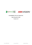 Quick User Manual HIKVision DS-8100HMFI