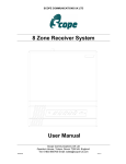 8 Zone Receiver System User Manual