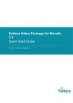 Kaltura Video Package 3.0 for Moodle 2.x Quick Start Guide
