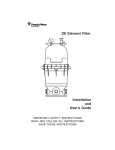 EasyClean D.E. Element Filter Installation and User`s Guide