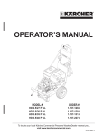 OPERATOR`S MAN U AL - Pressure Washers Direct