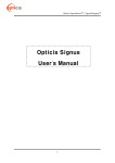 Opticis Signus User`s Manual