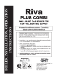 Riva Plus Combi Installation manual
