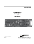 QMA-8044 Quad Monitoring Amplifier User Manual