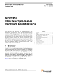 MPC7455 RISC Microprocessor Hardware Specifications