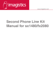 Second Phone Line Kit Manual for sx1480/fx2080