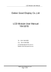Dalian Good Display Co.,Ltd LCD Module User Manual YM 0078