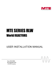 MTE - RLW Line Reactors - User Manual