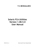 Solaris FCA Utilities Version 1.08.5.0 User Manual