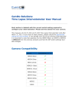 CamDo Solutions Time Lapse Intervalometer User Manual