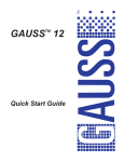 GAUSS 12 Quick-Start