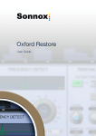 Sonnox Oxford Restore User Guide