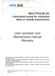 User operation and Maintenance manual Warranty - Ntn
