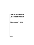 Web DataBlade Module Administrator`s Guide