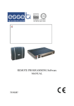 Hi-pro 280/412, Remote Programming SW Manual - Esse-ti