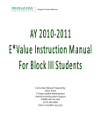Instruction Manual Prepared by Helen Irvine E*Value