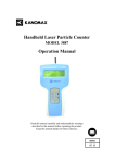 Handheld Laser Particle Counter Operation Manual