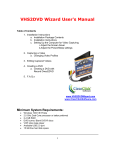 VHS2DVD Wizard User`s Manual