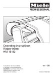 User manual - Miele Professional Australia