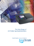 The Libra Range of UV/Visible Spectrophotometers