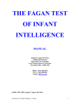 The Fagan Test of Infant Intelligence - Manual