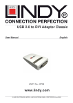USB 2.0 to DVI Adapter Classic www.lindy.com
