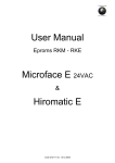 User Manual Microface E 24VAC Hiromatic E