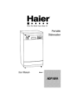 Haier Dishwasher HDP18PA Owners Manual