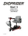 Shoprider Start 3 User Manual
