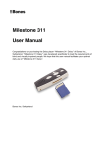 Milestone 311 User Manual