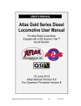 Atlas Gold Series Diesel Locomotive User Manual