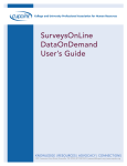 SurveysOnLine DataOnDemand User`s Guide - CUPA-HR