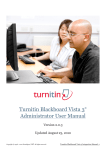 Turnitin Blackboard Vista 3® Administrator User Manual