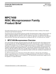 MPC7450 RISC Microprocessor Family Product Brief