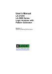 User`s Manual LA-2124A LA-5000 Series Logic Analyzer with
