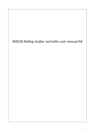 RS0103 Rolling shutter controller user manual A0