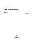 iSQL User`s Manual - ALTIBASE Customer Support